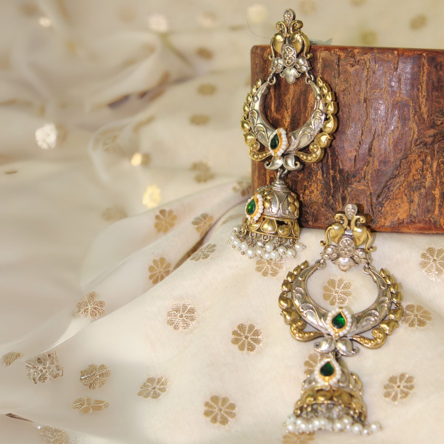 Silva Sutra Vintage jhumkas