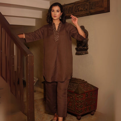 Brown Linen Co-ord set