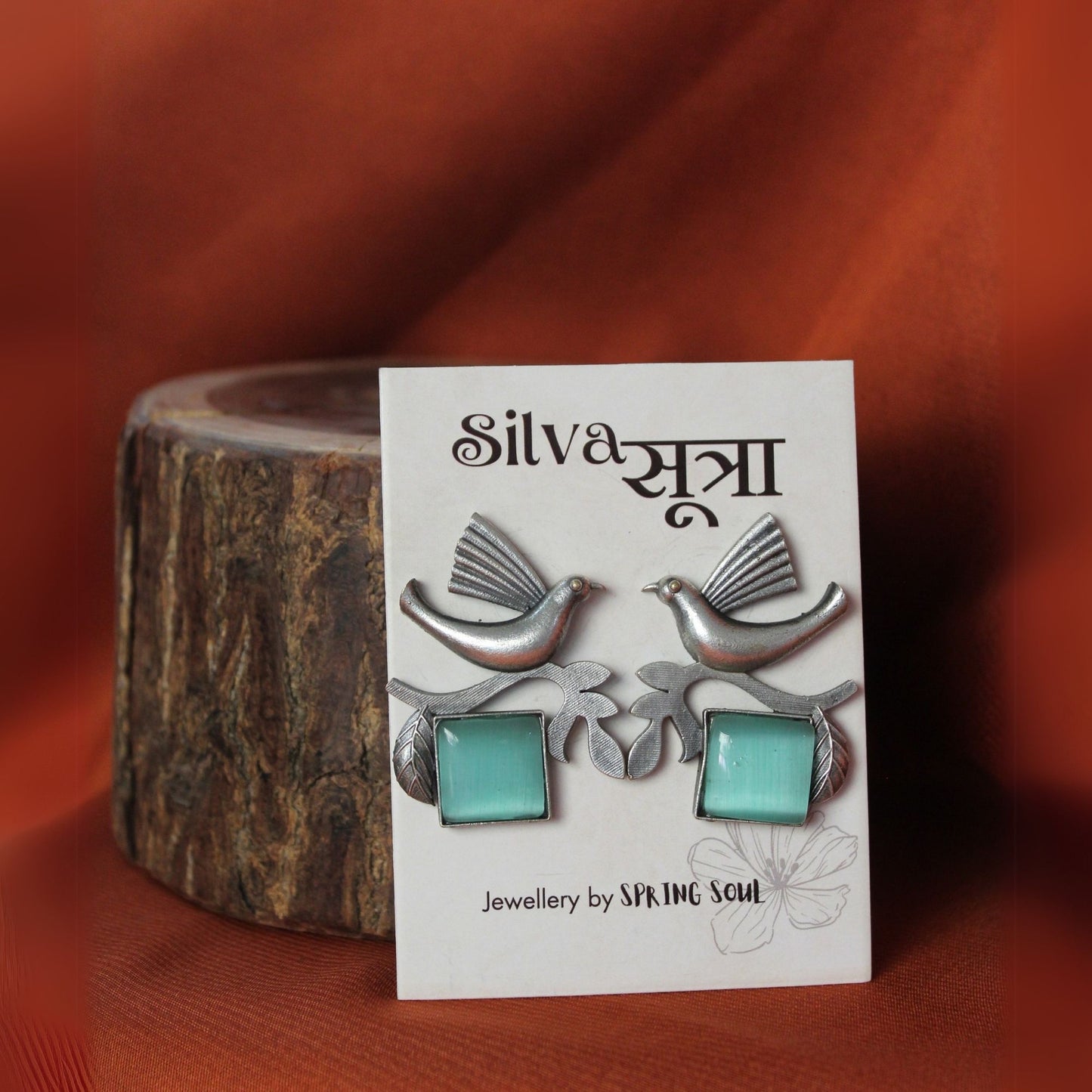 Silva Sutra bird earrings
