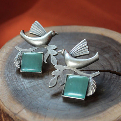 Silva Sutra bird earrings
