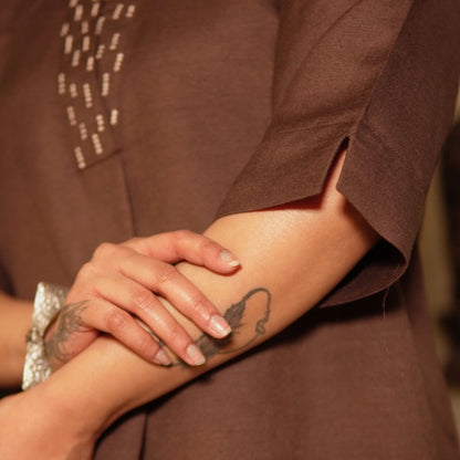 Brown Linen Co-ord set
