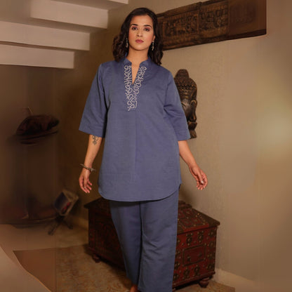 Blue Linen Co-ord set