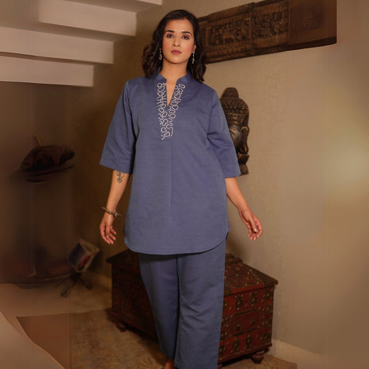 Blue Linen Co-ord set