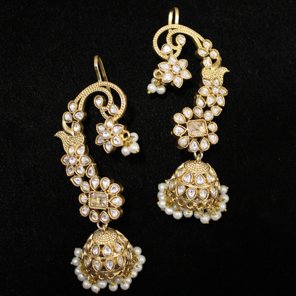 Gold Floral Paisley Jhumkis