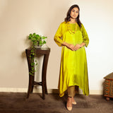 Mustard Ombre Modal Asymmetric Kurta