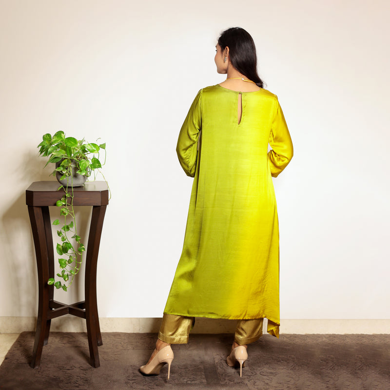 Mustard Ombre Modal Asymmetric Kurta