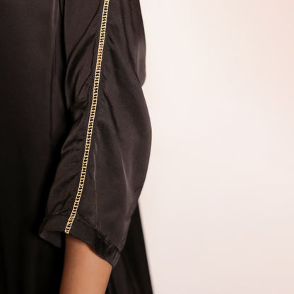 Black Ombre Modal Asymmetric Kurta