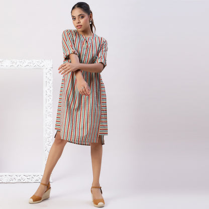 Stripe panel dress