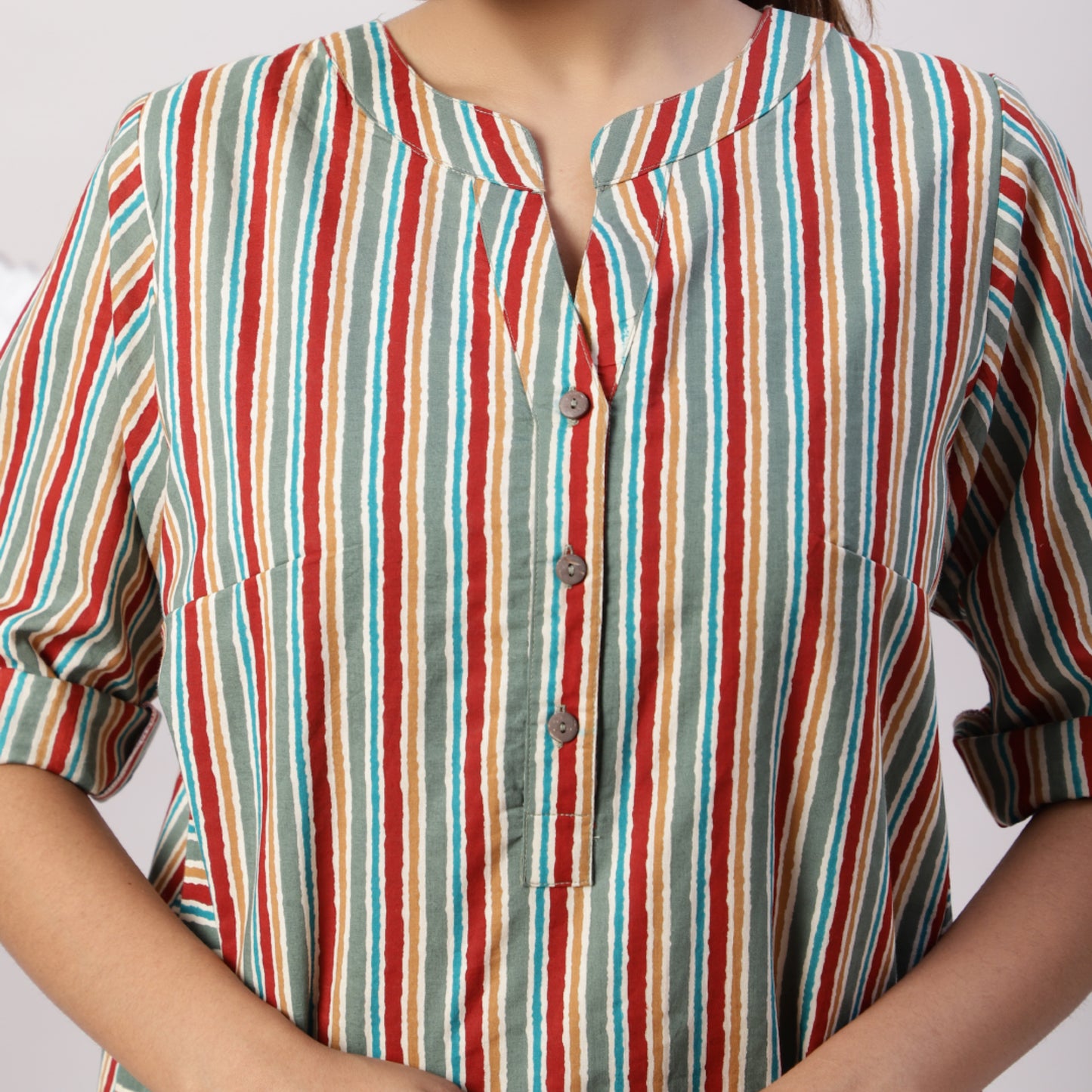 Stripe panel dress