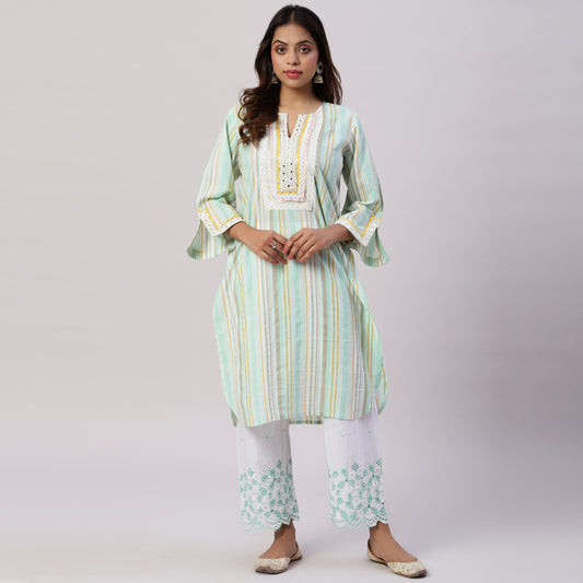Cotton Embroidered co-ord set