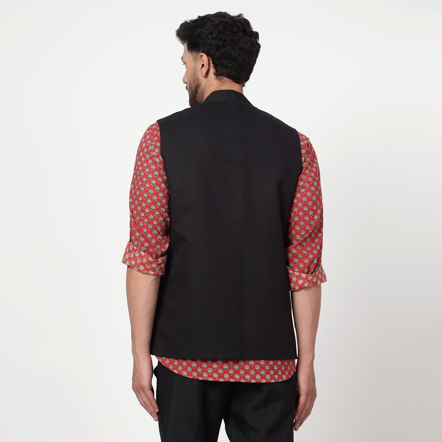 Black embroidered waistcoat