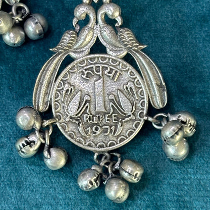 Silva Sutra vintage coin earrings