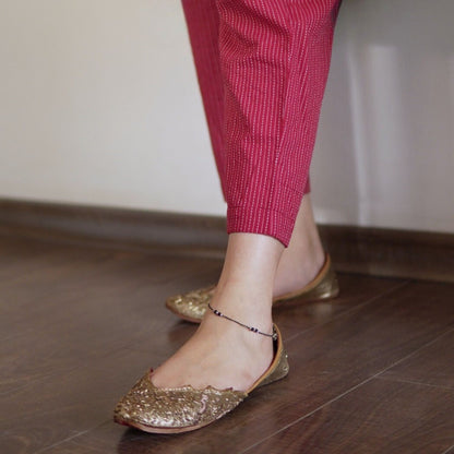 Green Buta Printed Kurta with Kantha Pants