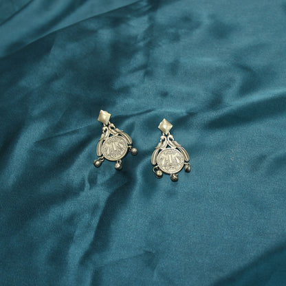 Silva Sutra vintage coin earrings