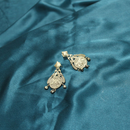 Silva Sutra vintage coin earrings