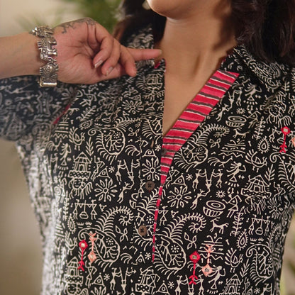 Black worli printed Co-ord set