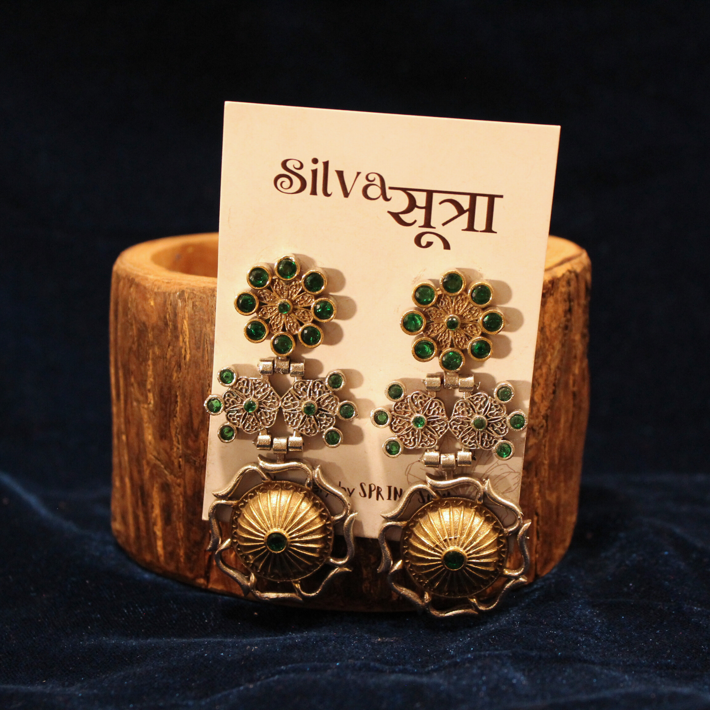 Emerald Heritage Drop Earrings