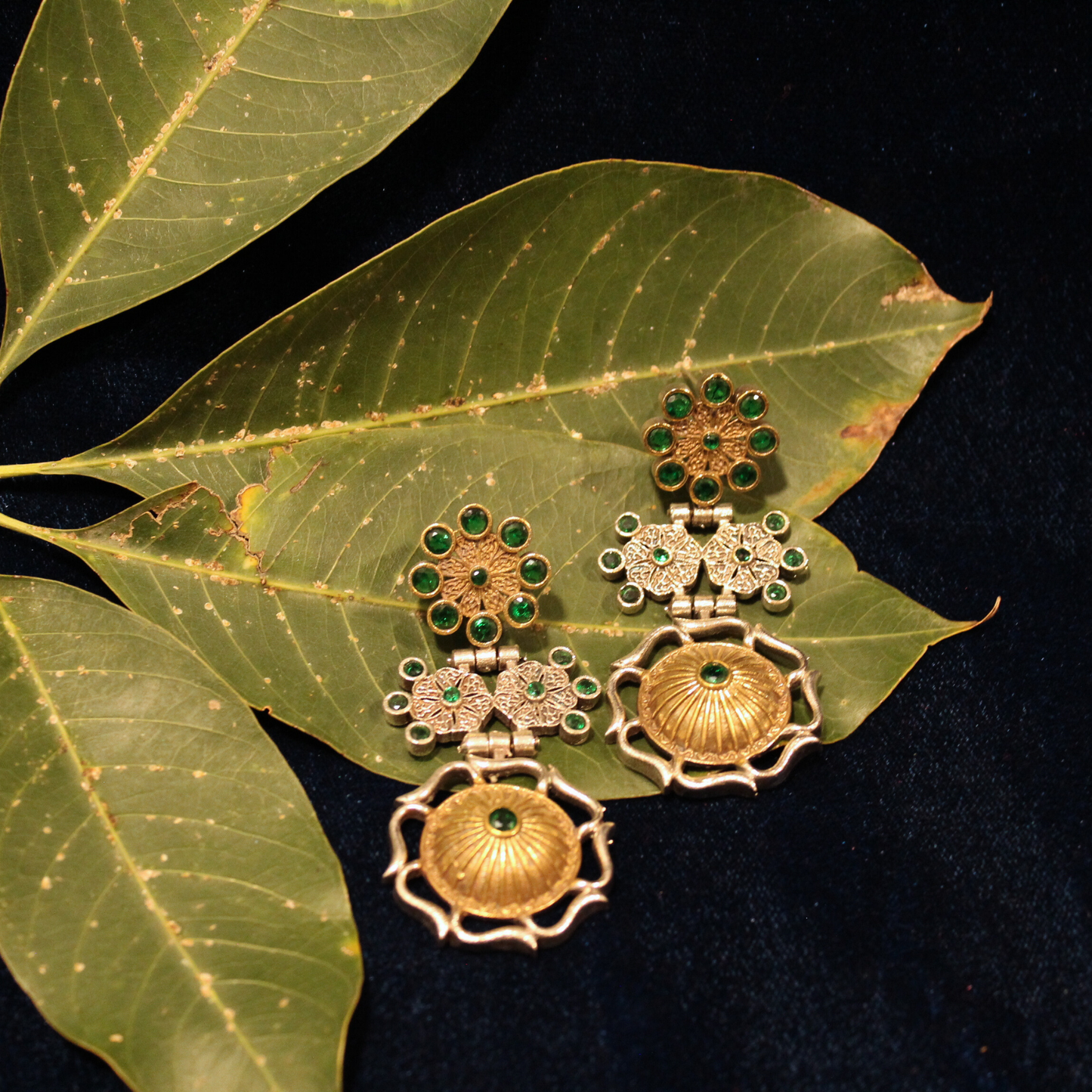 Emerald Heritage Drop Earrings