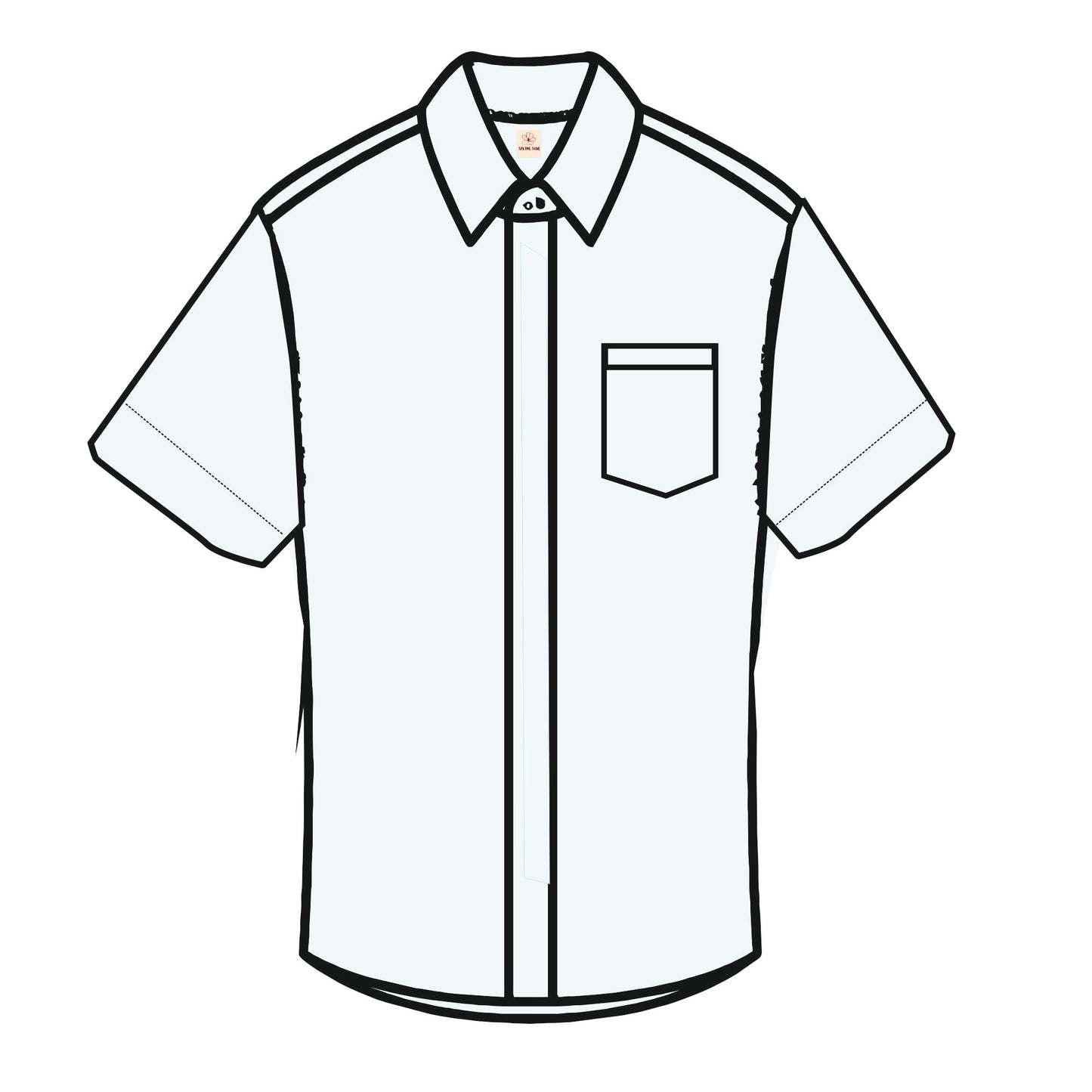 Regular collar half sleeves shirt