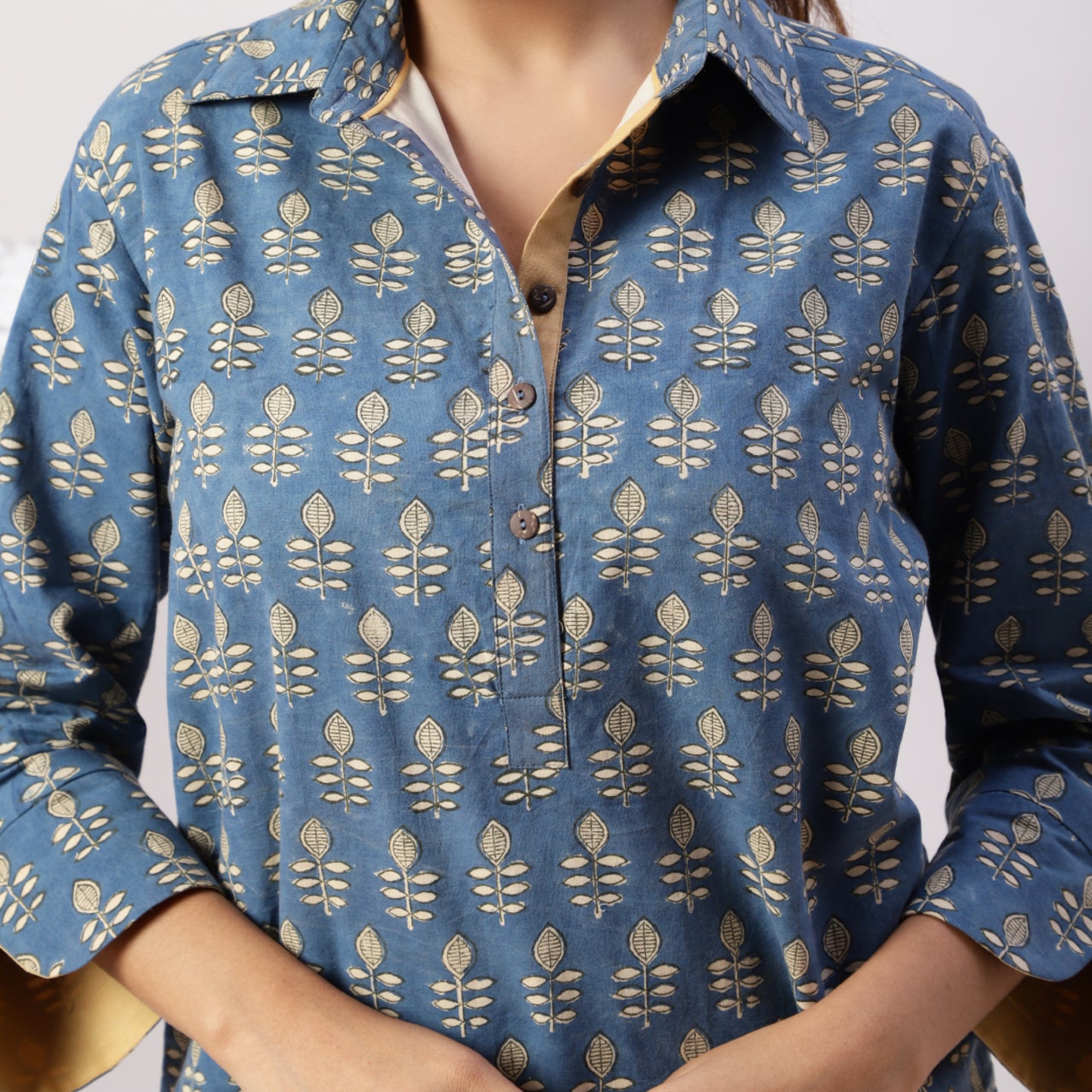 Printed Cotton Shirt Dress