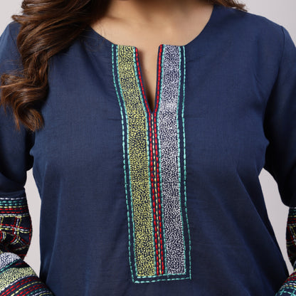 Cotton linen threadwork co-ord set
