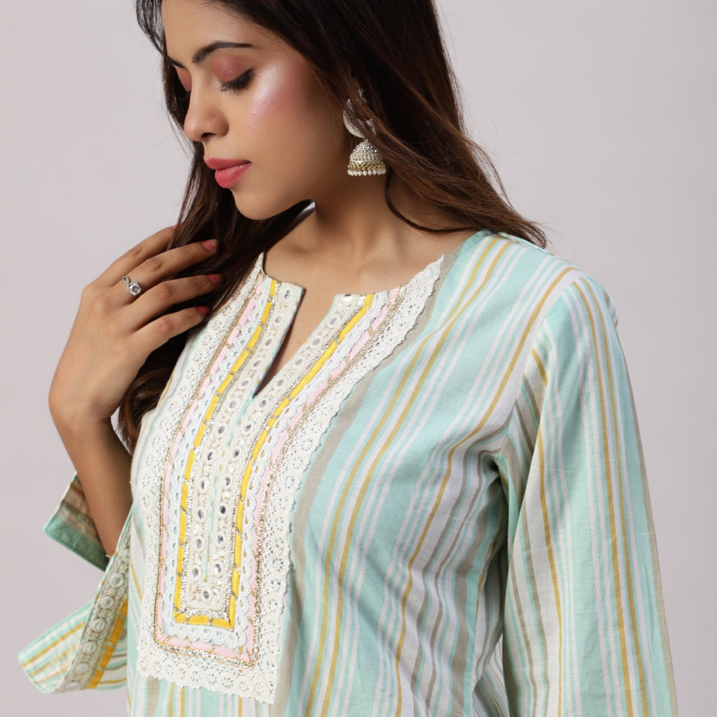 Cotton Embroidered co-ord set