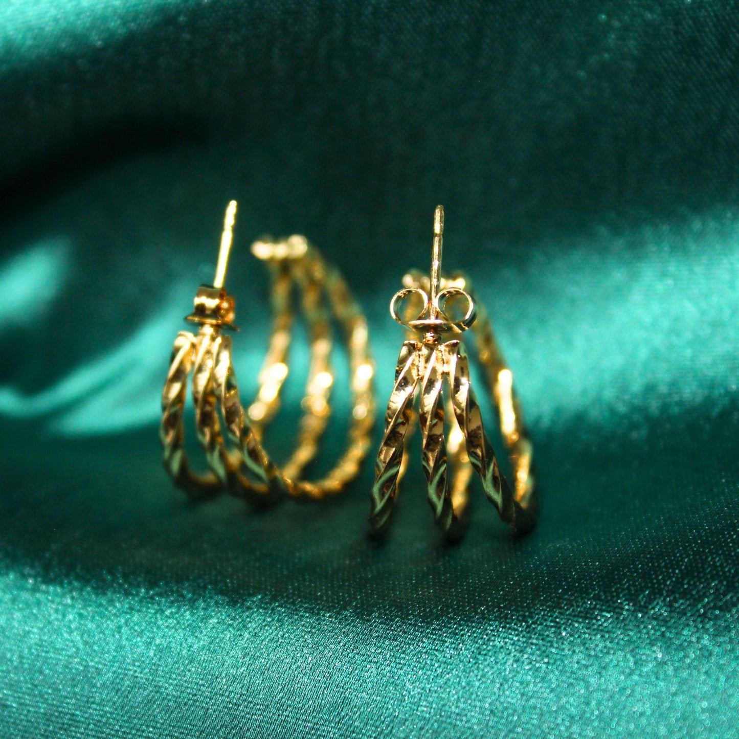Golden stardust hoops