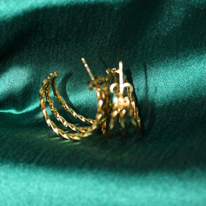 Golden stardust hoops