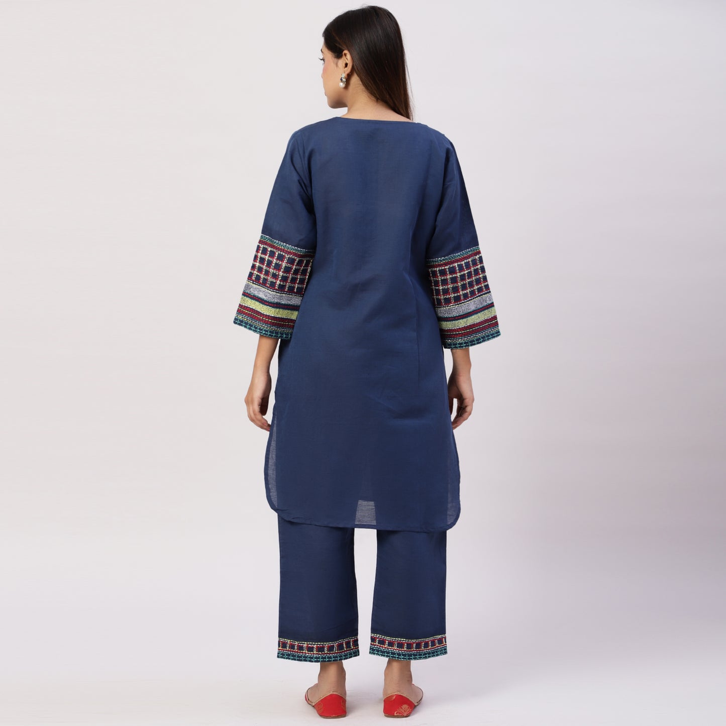 Cotton linen threadwork co-ord set