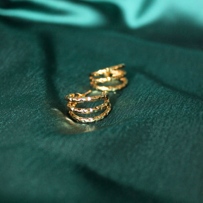 Golden spiral earrings