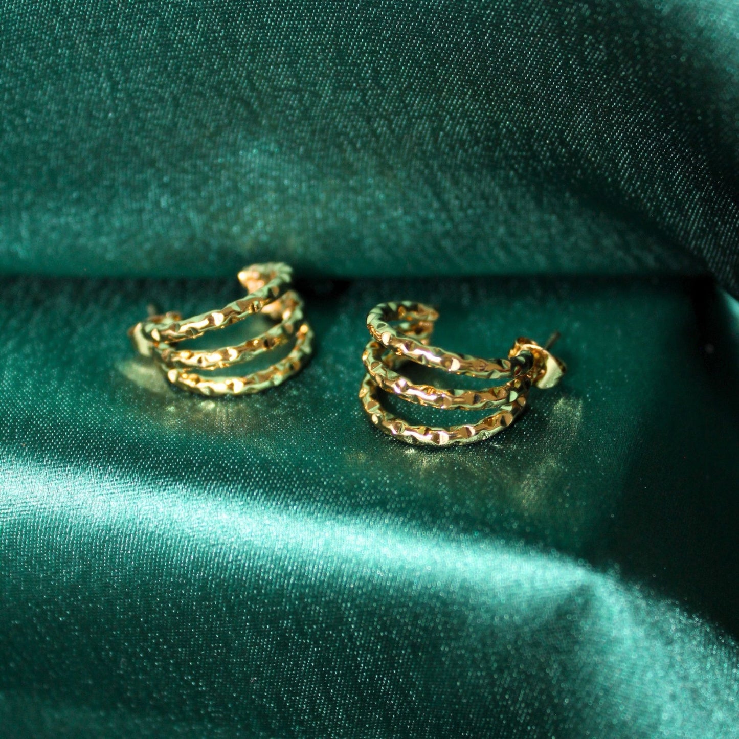 Golden spiral earrings