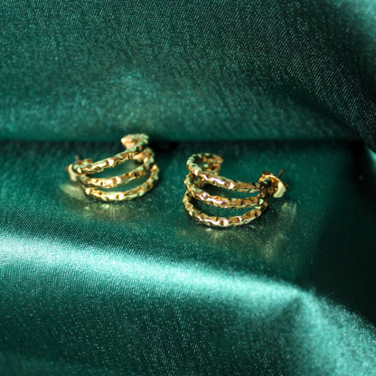 Golden spiral earrings