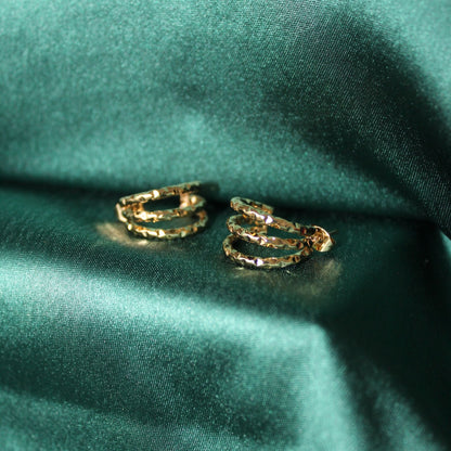 Golden spiral earrings