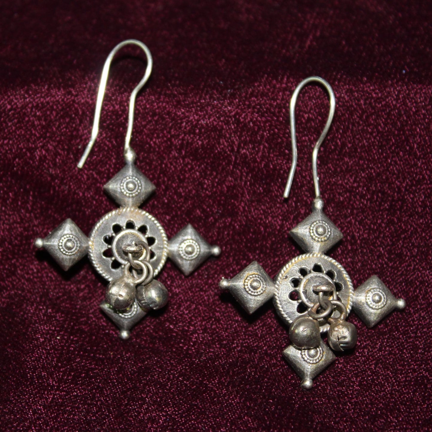 Silva Sutra Tribal Cross Earrings