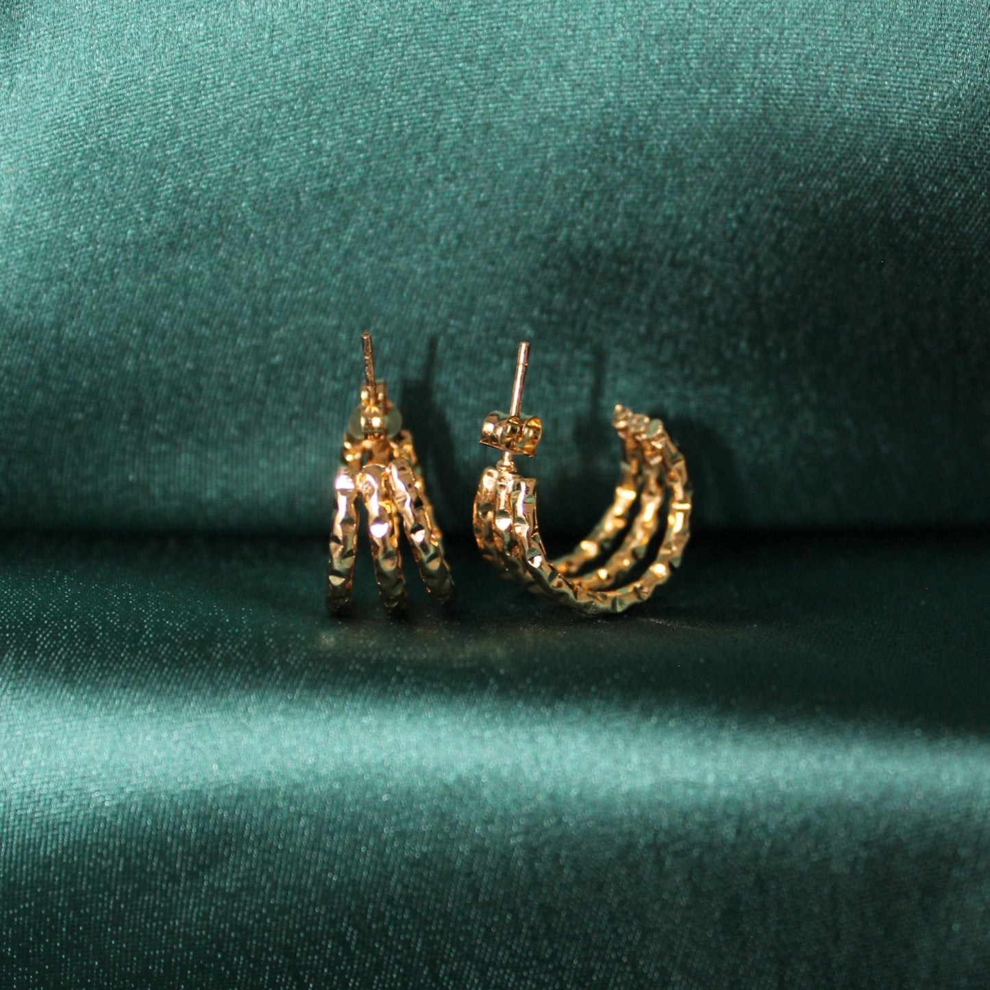 Golden spiral earrings