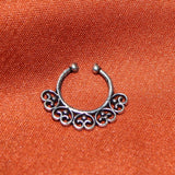 Silva Sutra intricate filigree nose ring