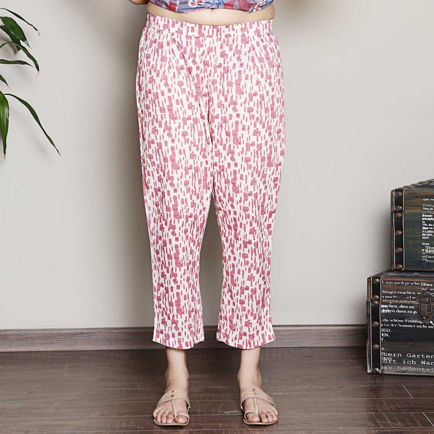 Printed Blue A-line kurta set