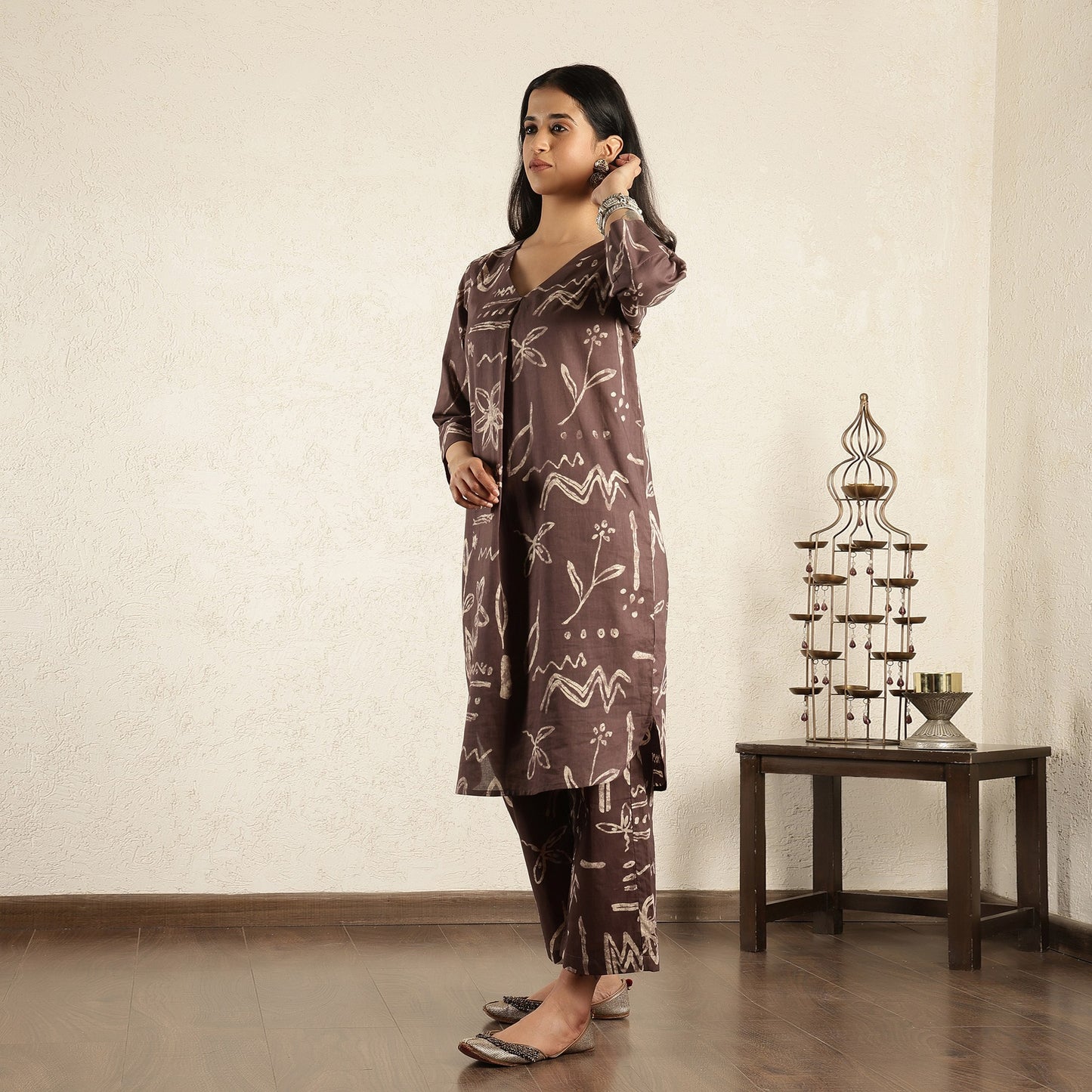 Brown Sukoon Co-ord Set
