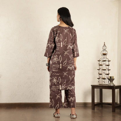 Brown Sukoon Co-ord Set