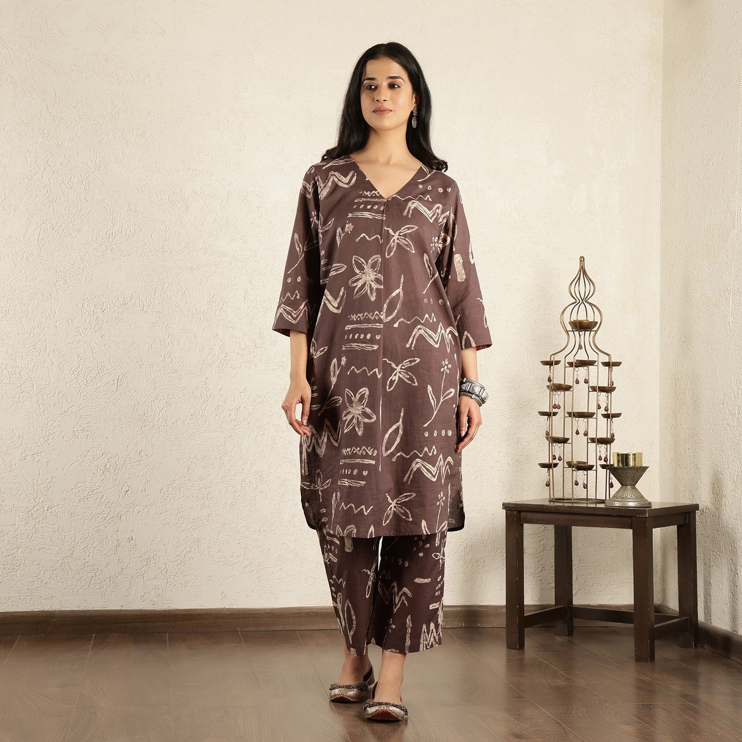 Brown Sukoon Co-ord Set