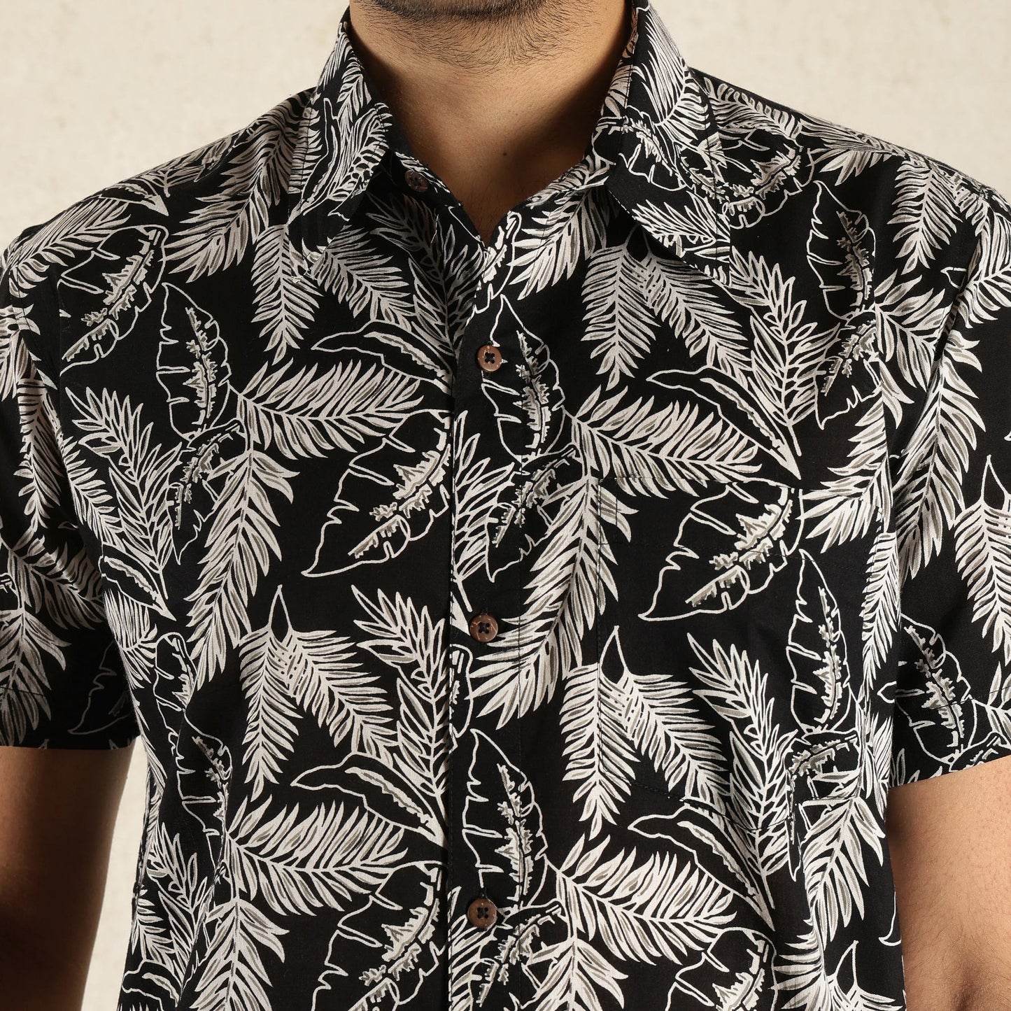 Black Men's Printed Shirt