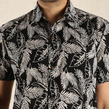 Black Men's Printed Shirt