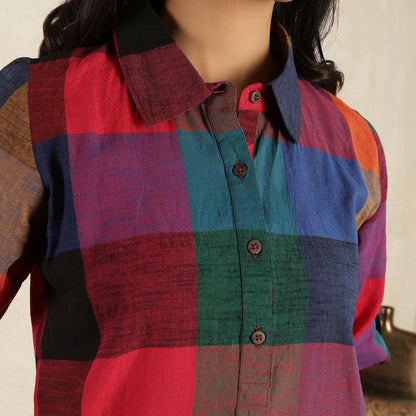 Multicoloured Checked Dress