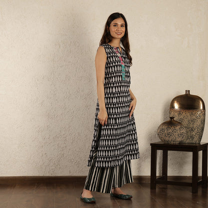 Black Ikat kurta