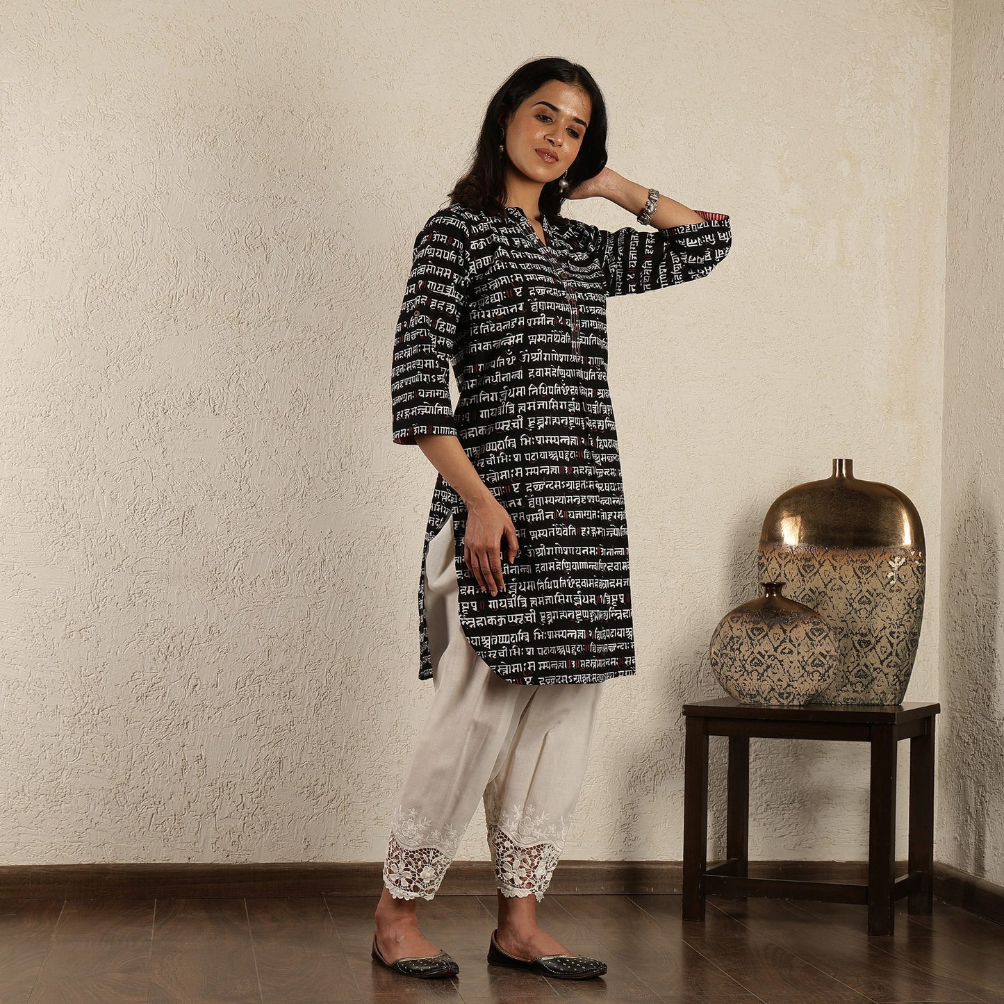 Black & White printed suit set