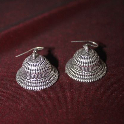 Silva Sutra Oxidised jhumkis