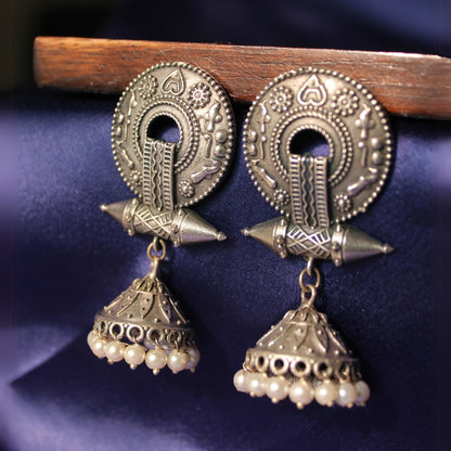 Silva Sutra Tribal Jhumka Pearls