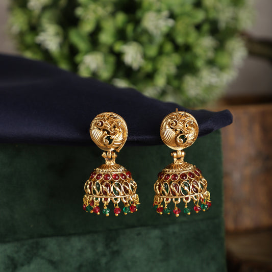 Gold-Toned Jhumki earrings