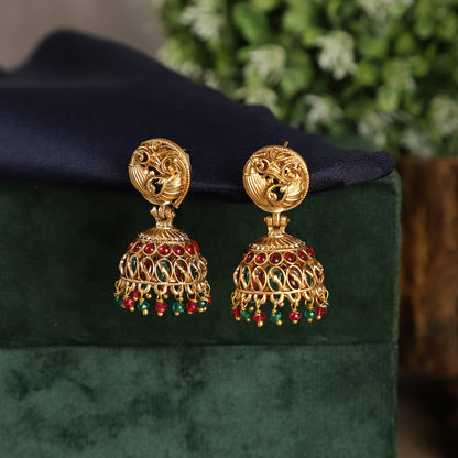 Gold-Toned Jhumki earrings