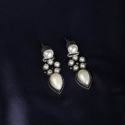 Luna Pearl Drop Earrings - White Pearl - Spring Soul
